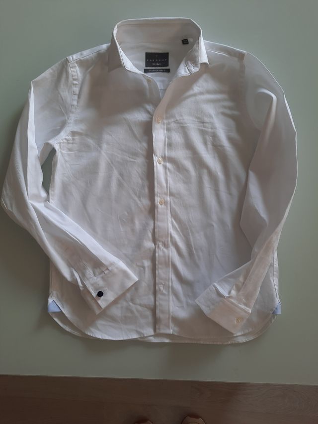 Camisa de ceremonia blanca talla 12