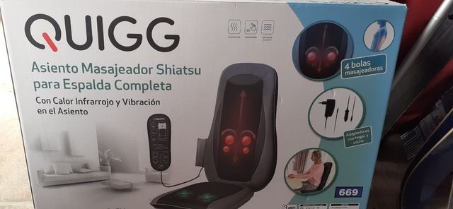 Asiento masejeador shiatzu para espaldacompleta