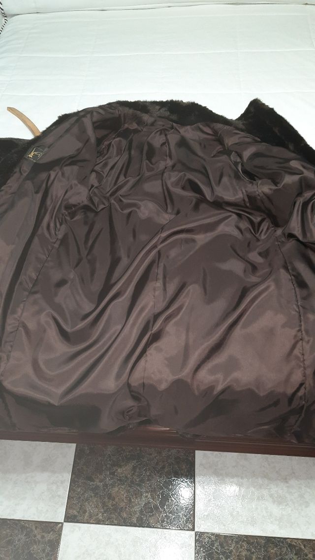 abrigo de piel, imitación vison