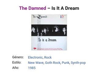 The Damned ‎– Is It A Dream