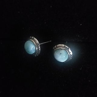 pendientes piedra de venas azules