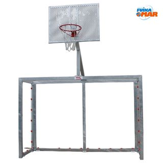 Gioco a basket e calcio, canestri e gol