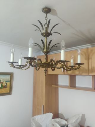 lampara de bronce de araña