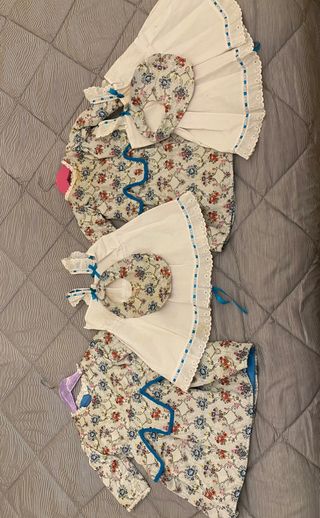 Volcada traje fallera para mellizas