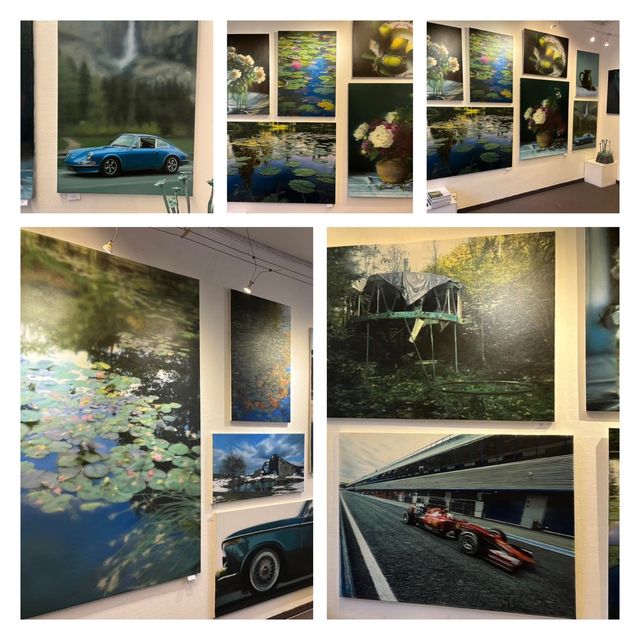 Cuadros pintados a mano no son fotografías