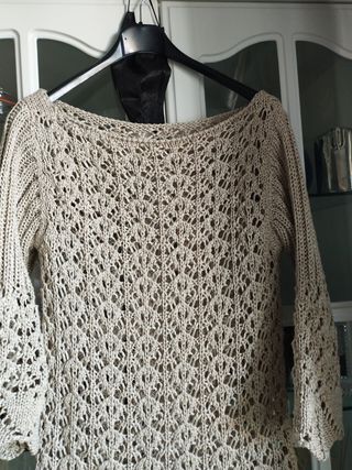 Top sobreprenda crochet