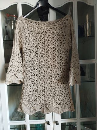 Top sobreprenda crochet