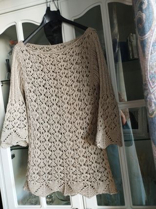 Top sobreprenda crochet
