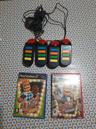 2 juegos del buzz con 4 mandos