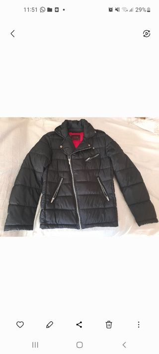 Abrigo Zara-hombre. Acolchado, Negro. talla S.