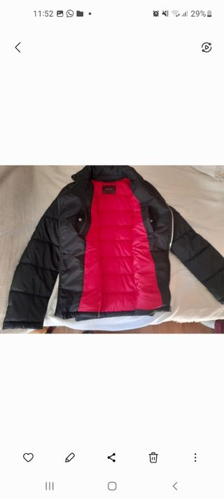 Abrigo Zara-hombre. Acolchado, Negro. talla S.