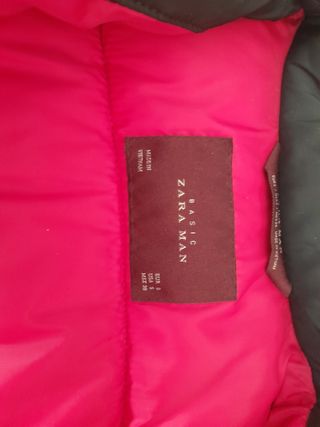 Abrigo Zara-hombre. Acolchado, Negro. talla S.
