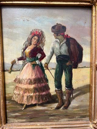 Pareja de cuadros firmados por José Almonte