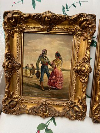 Pareja de cuadros firmados por José Almonte