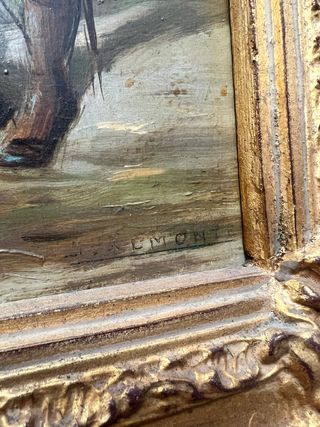 Pareja de cuadros firmados por José Almonte