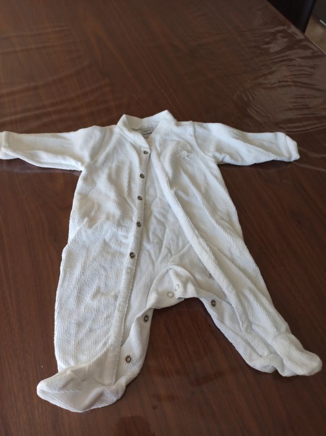 Pijama blanco Babidu 3 meses
