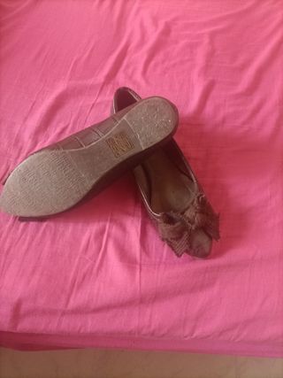 🥿Manoletina piel , marrón. terminación en punta