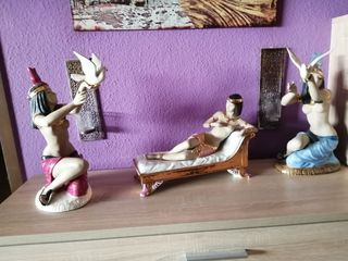 figura egipcia  en oro de ley marca ceregan