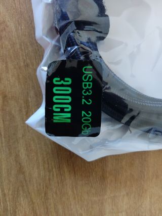 Cable USB-C a USB-C de 3 metros UBS3.2 20Gbps