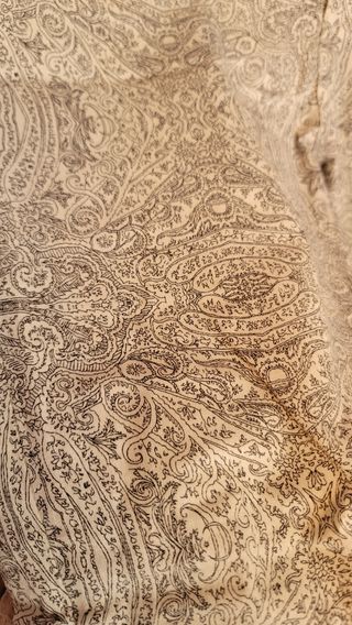 Pantalon blanco estampado paisley Zara