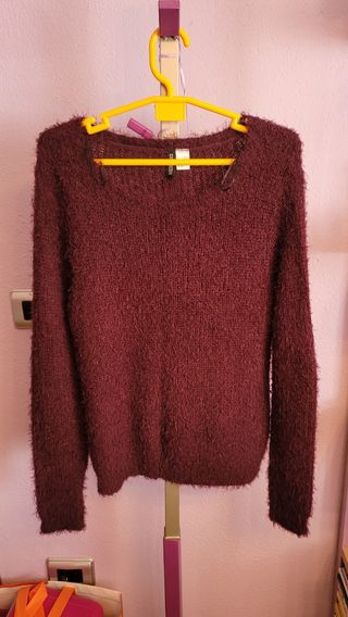 Jersey peludo H&M divided morado oscuro