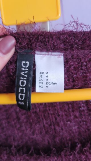 Jersey peludo H&M divided morado oscuro