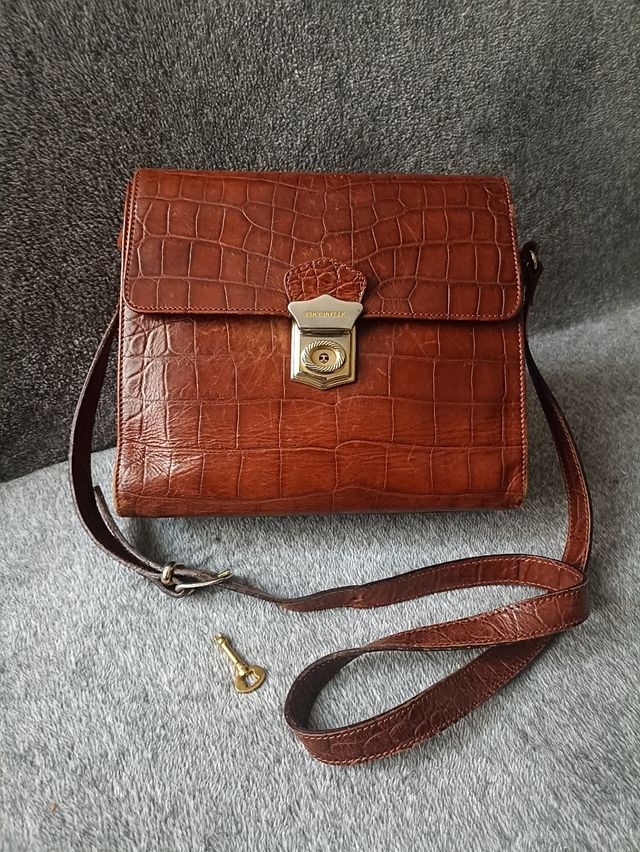 coccodrillo vera pelle borsa da collezione vintage