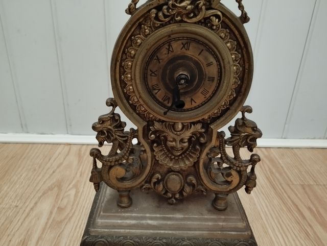 RELOJ SOBREMESA BRONCE Y MARMOL NO FUNCIONA