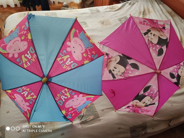 paraguas para niños de peppa pig y minnie