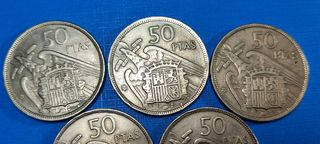 Colección 50 Pesetas 1.957 (*58 *59 *60 *67 *71)