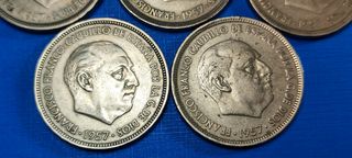 Colección 50 Pesetas 1.957 (*58 *59 *60 *67 *71)