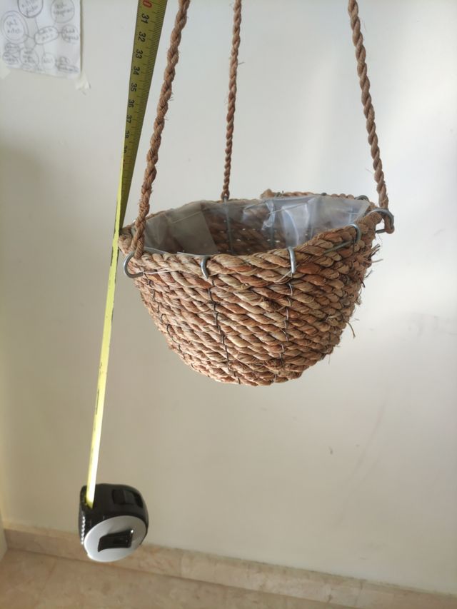Cesto yute colgar plantas