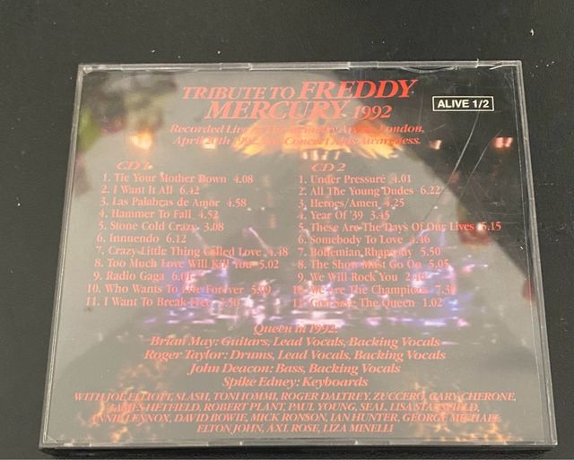 Cd colección Tribute to Freddy Mercury 1992