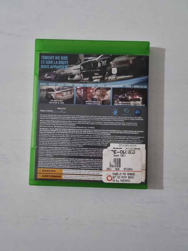 NEED for SPEED xbox