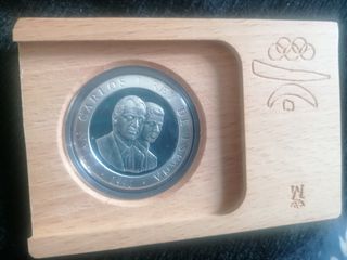 Moneda de plata de dos mil pesetas de las olimpiad