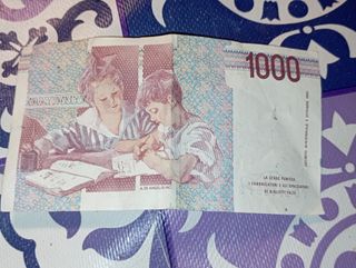 Billete de mil lire mille italiana