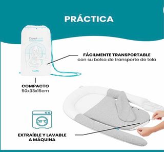 2 Cojines reductores cuna cloud nest. Babymoov
