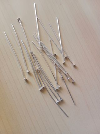 lote 20 palos plateados para pendientes joyería