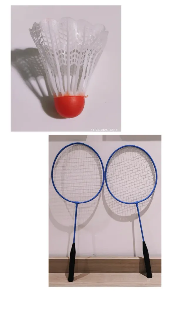 Set di 2 Racchette per Badminton con volano
