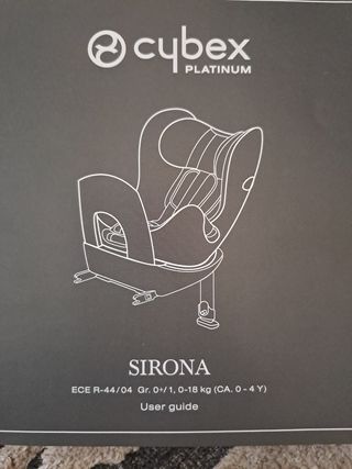 Silla coche bebé cybex sirona con isofix