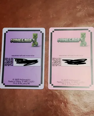 Minecraft cartas