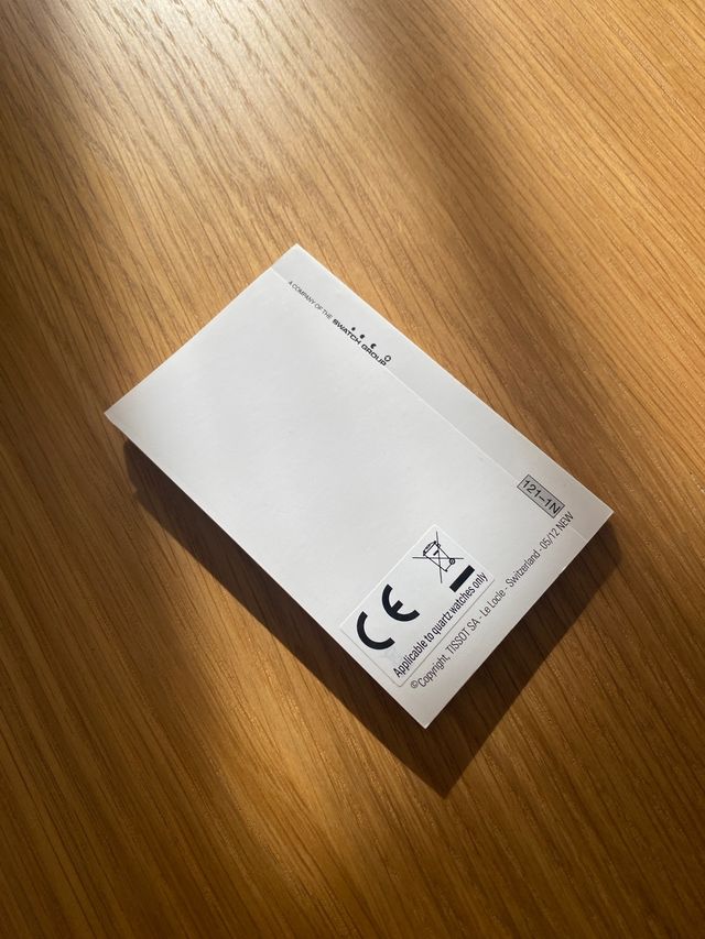 Manual instrucciones Tissot