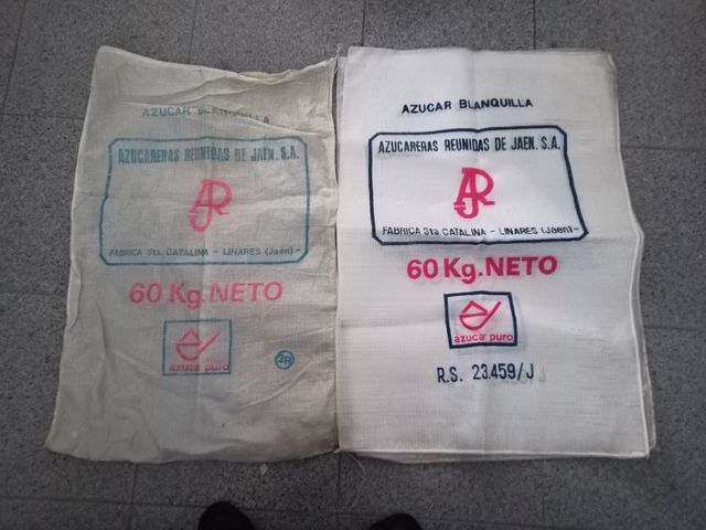 antiguos sacos de azúcar