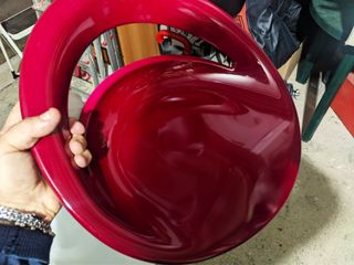 Sgabello alto regolabile Rosso Nuovo imballato