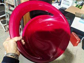 Sgabello alto regolabile Rosso Nuovo imballato