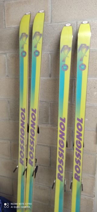 skis y bastones con su funda. Botas n°43,