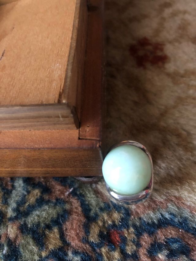 Anello in argento radice di acquamarina 