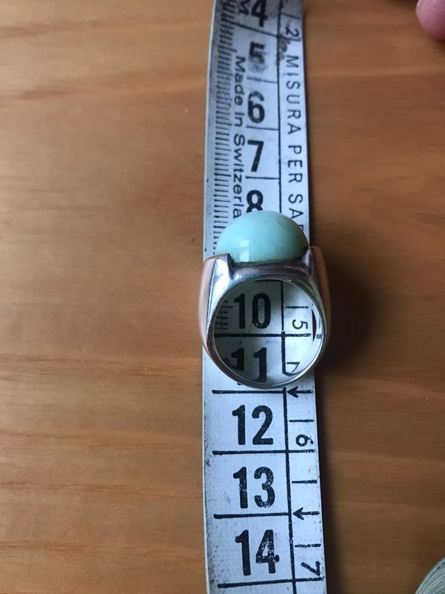 Anello in argento radice di acquamarina 