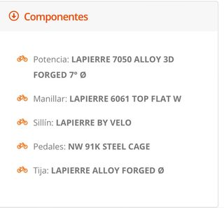 LAPIERRE PRO RACE SAT 7.9