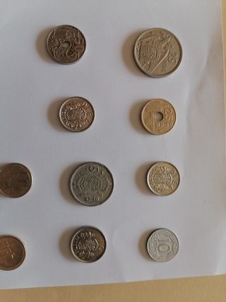  lote monedas y billetes antiguos españolas 